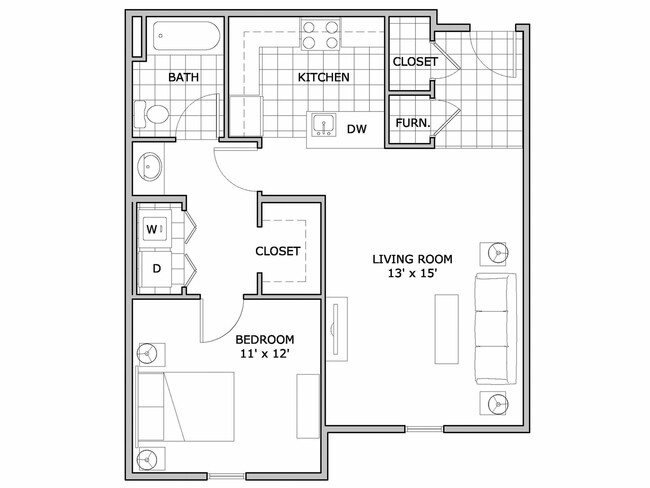 1 Bedroom Apartment | The Abbey | Springfield, MO - The Abbey Apartments