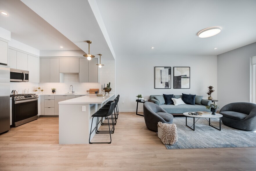 Living Room/Kitchen - Co/Relate - Co/Living Apartments