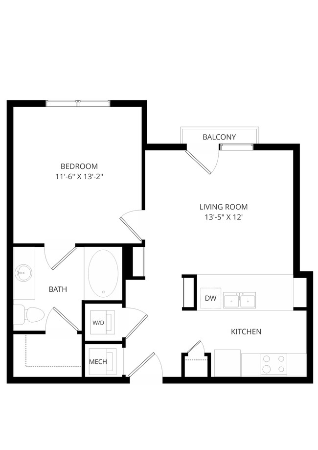 Floorplan - The Crosby at the Brickyard Apartment Homes