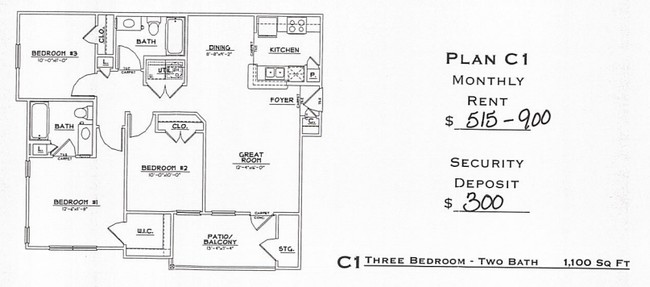 Plan C1 - Sedona Springs Apartments