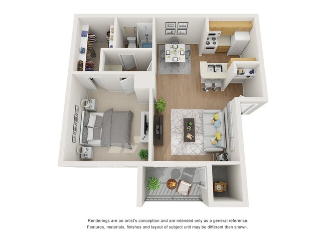 1 bedroom, 1 bathroom, 582 sq ft - The Brazos Apartments