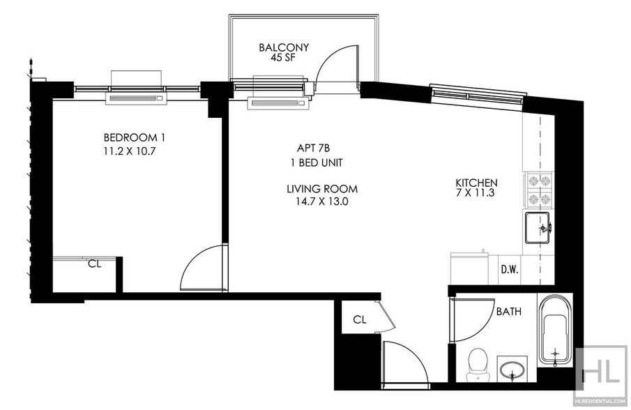 Building Photo - Top-Floor 1-Bedroom with Private Balcony & Manhattan Skyline Views!