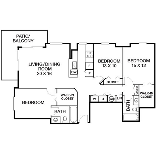 Floorplan - Yacht Club Apartments