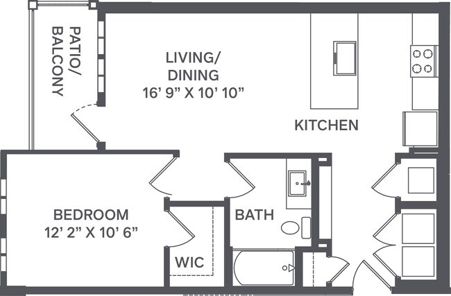 Floorplan - Upland Flats Luxury Apartments