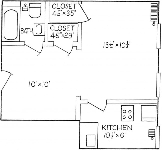 1BR/1BA - Campus View