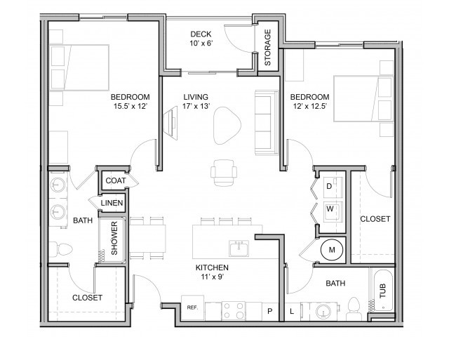 2 bed - Coryell Commons