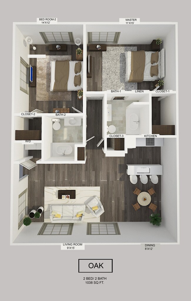 Oak Floor Plan - Mueller Crossing