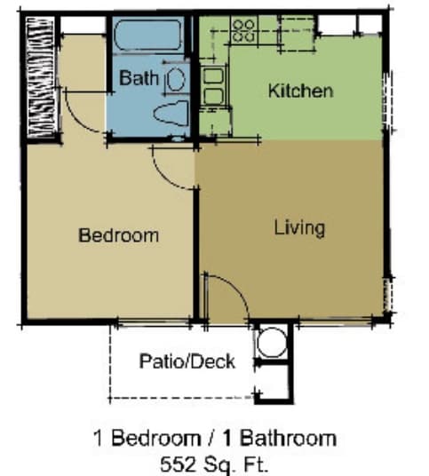 1BR/1BA - Vintage Terrace Senior Apartments