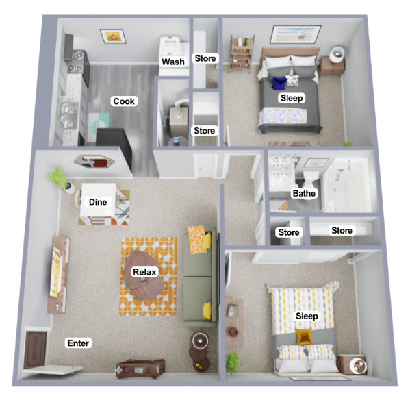 Floorplan - Valore at Lexmoor Apartments