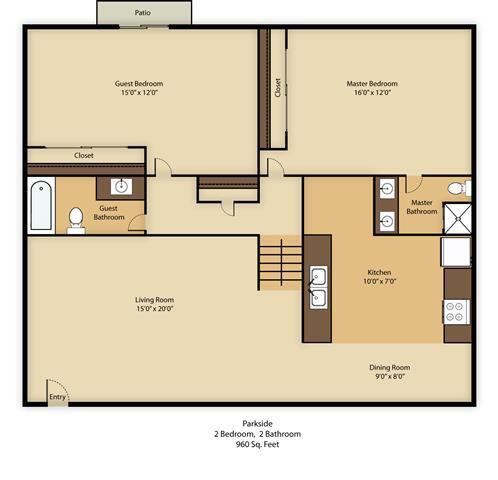 Floorplan - Chateau Parkside Apartments