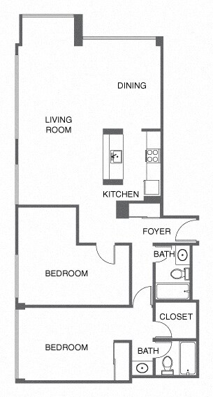 Floorplan - 2000 Broadway Street Apartments
