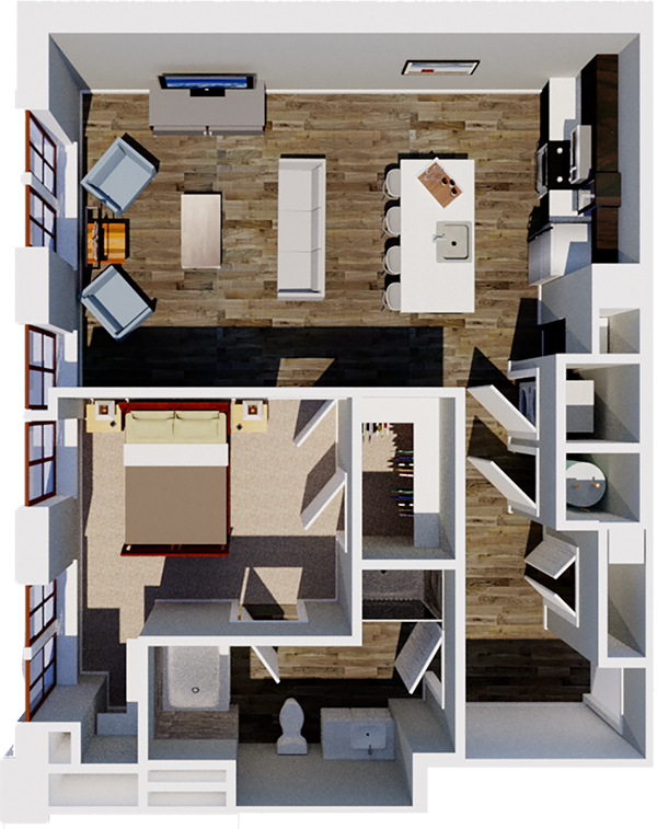 Floorplan - West Hill Apartments