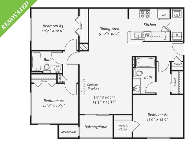 Floorplan - eaves Washingtonian Center