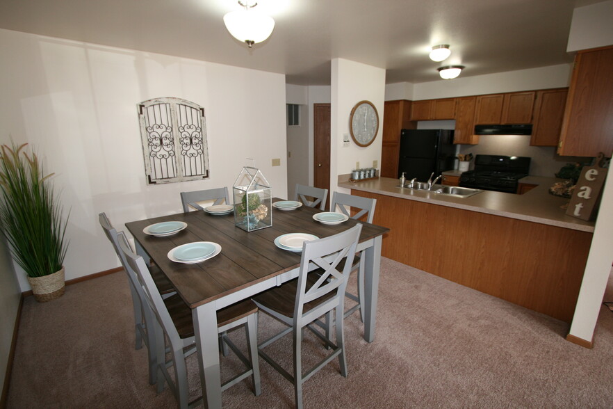 Dining Room Two Bedroom Apartment - Meadow Springs Apartments