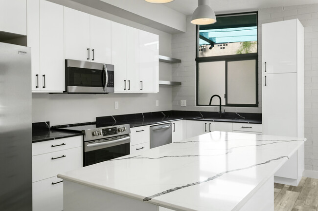 New Kitchen w open shelves - 7440 E Cave Creek Rd