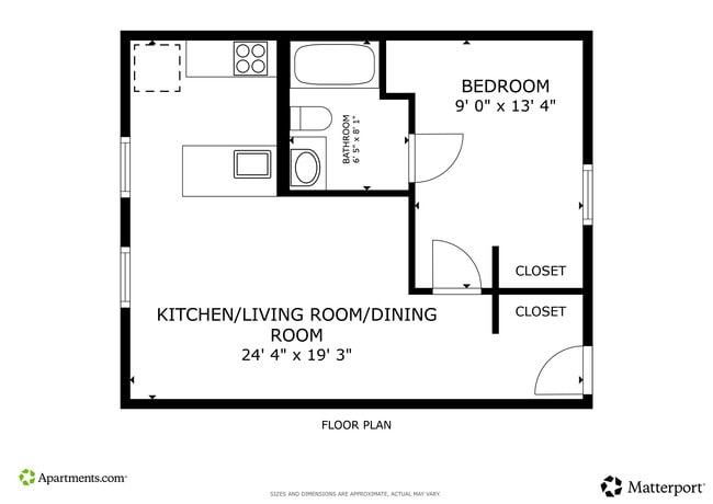 1BR, 1BA - 515SF - Salt & Vine Oceanside Apartments