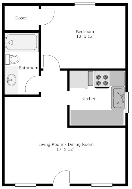 Floorplan - Falling Water Apartments