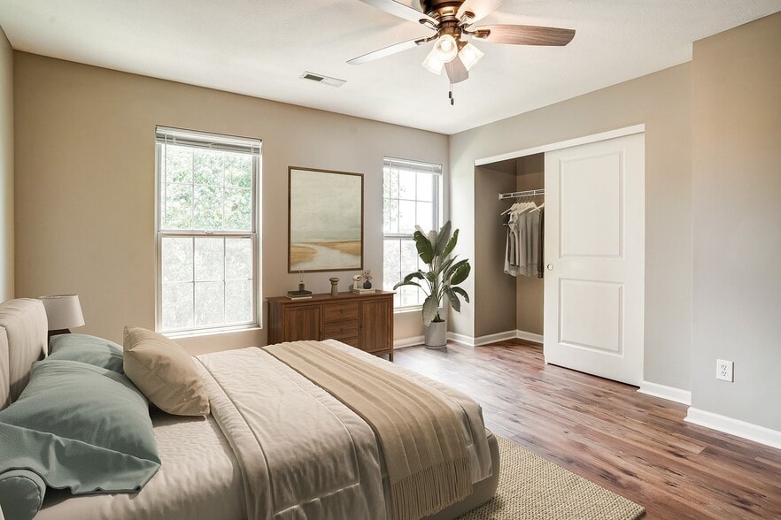 Bedroom with Natural Light - Riverford Crossing Apartments