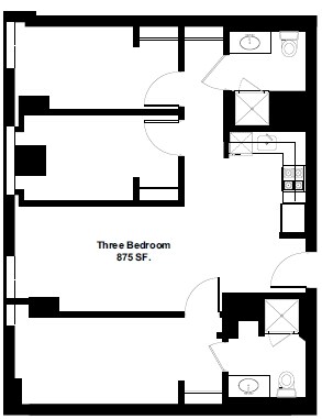 3BR/2BA - Baumhart Hall