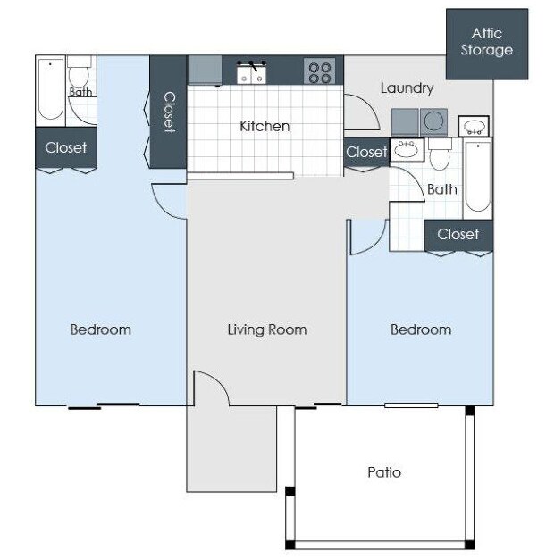 2BR/2BA - Mulberry Apts
