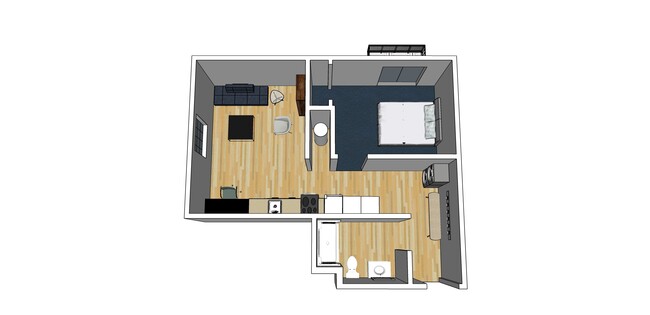 One Bedroom 625 sq ft - 730 Leonard