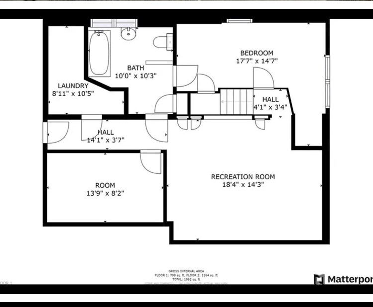 Downstairs floor plan - 1011 Olympic Ave