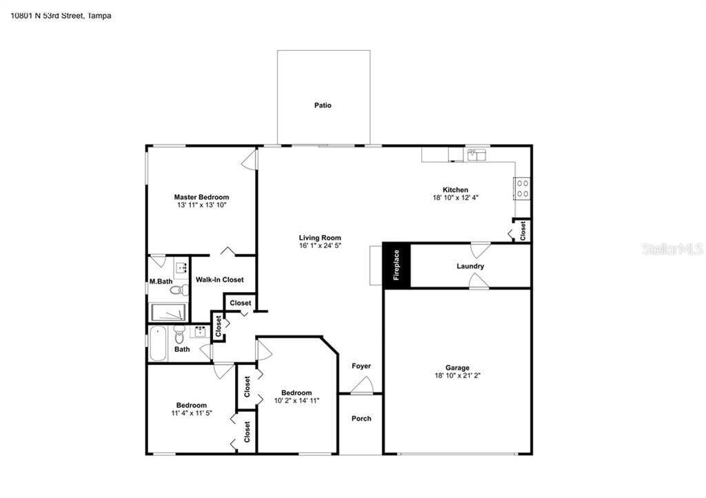 Layout of home - 10801 N 53rd St