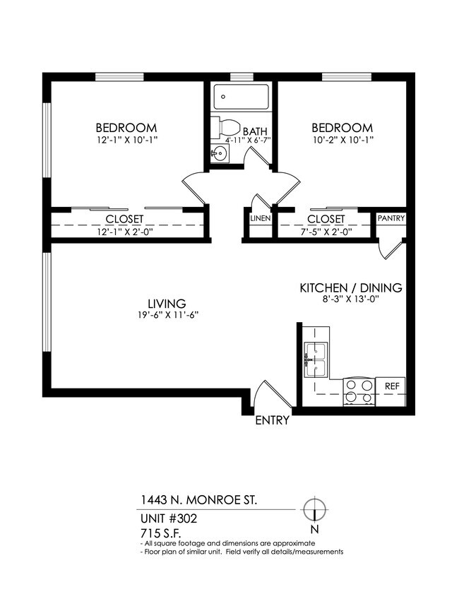 Floorplan - 1443 Monroe