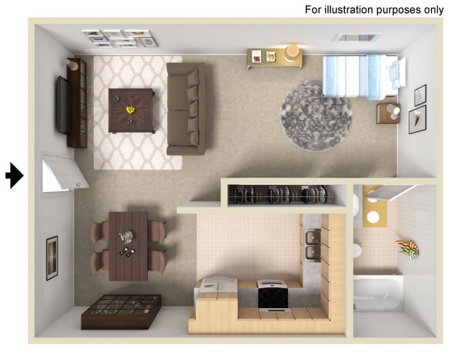 Floorplan - Hendrix Apartments - A 55+ Lifestyle Community