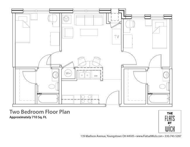 Floorplan - Flats at Wick - STUDENT HOUSING