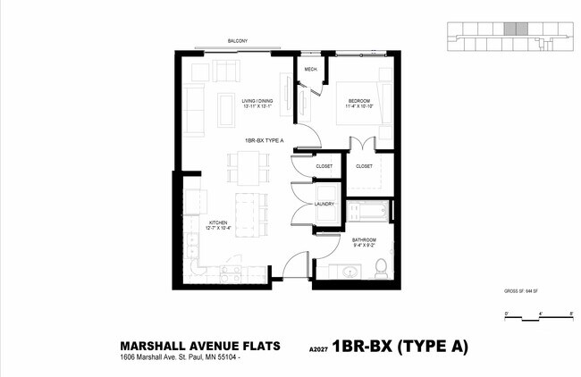 Floorplan - Marshall Avenue Flats