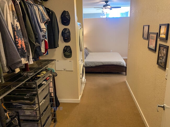 View of the bedroom from the walk-through closet. - 3101 Blake St