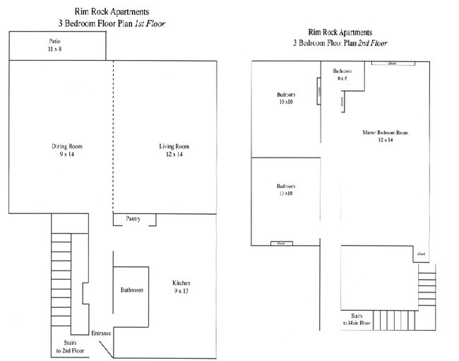 3BR/1.5BA - Rim Rock Villa Apartments