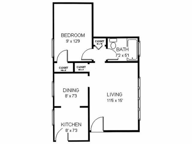 Floorplan - 425-431 N. Humphrey Ave.