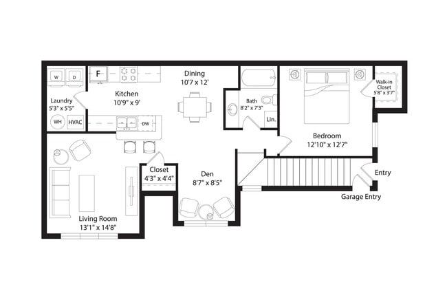 Floorplan - Cascade Shores Townhomes + Flats
