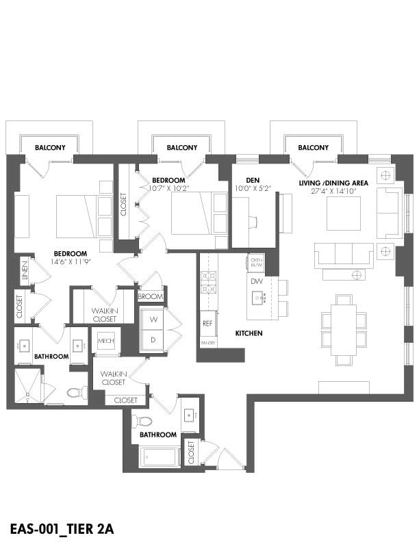 Floorplan - The Residences at Eastern Market