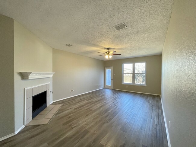 Living room with gas fireplace - 2852 Clear Creek Dr