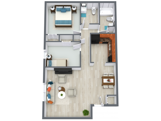 Birch floorplan - Cedar Crest Apartments