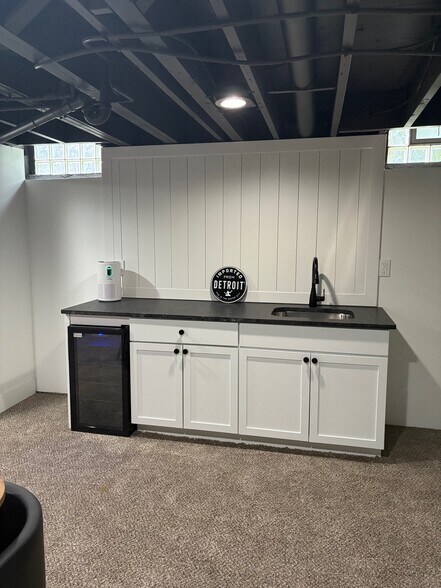 Kitchenette with Beverage Cooler in Basement - 3527 Hillside Dr