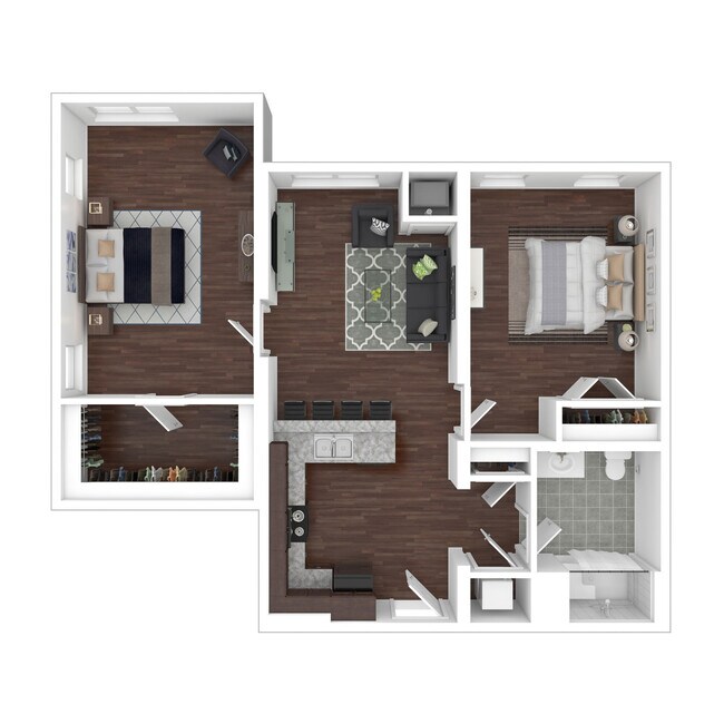 Two Bedroom Floorplan 7850 East Jefferson Downtown Detroit Michigan - 7850 East Jefferson