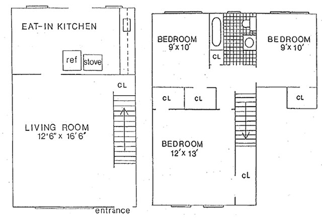 Floorplan - Rockaway Gardens Apartments 135 kendall ct.