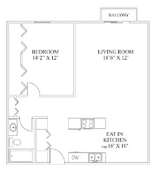 One Bedroom - Lisle Place Apartments