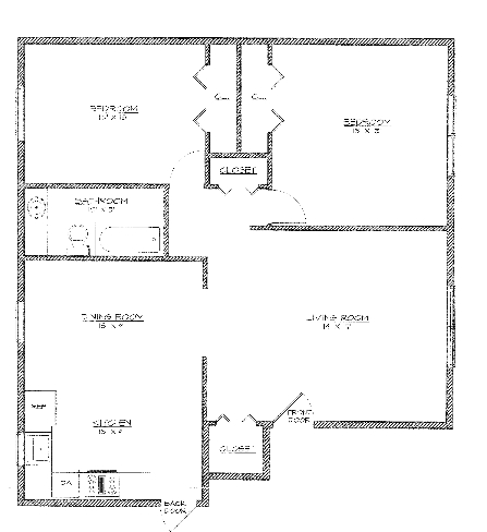 2BR/1BA - Oak Tree Gardens Apartments