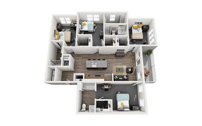 1820 at Centennial 4x4 Floorplan - 1820 at Centennial