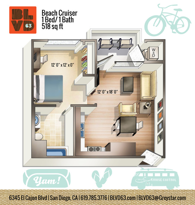 Floorplan - The Rive San Diego