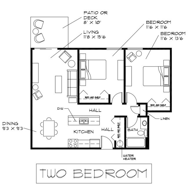 Two Bedroom - River Bluff Apartment Homes