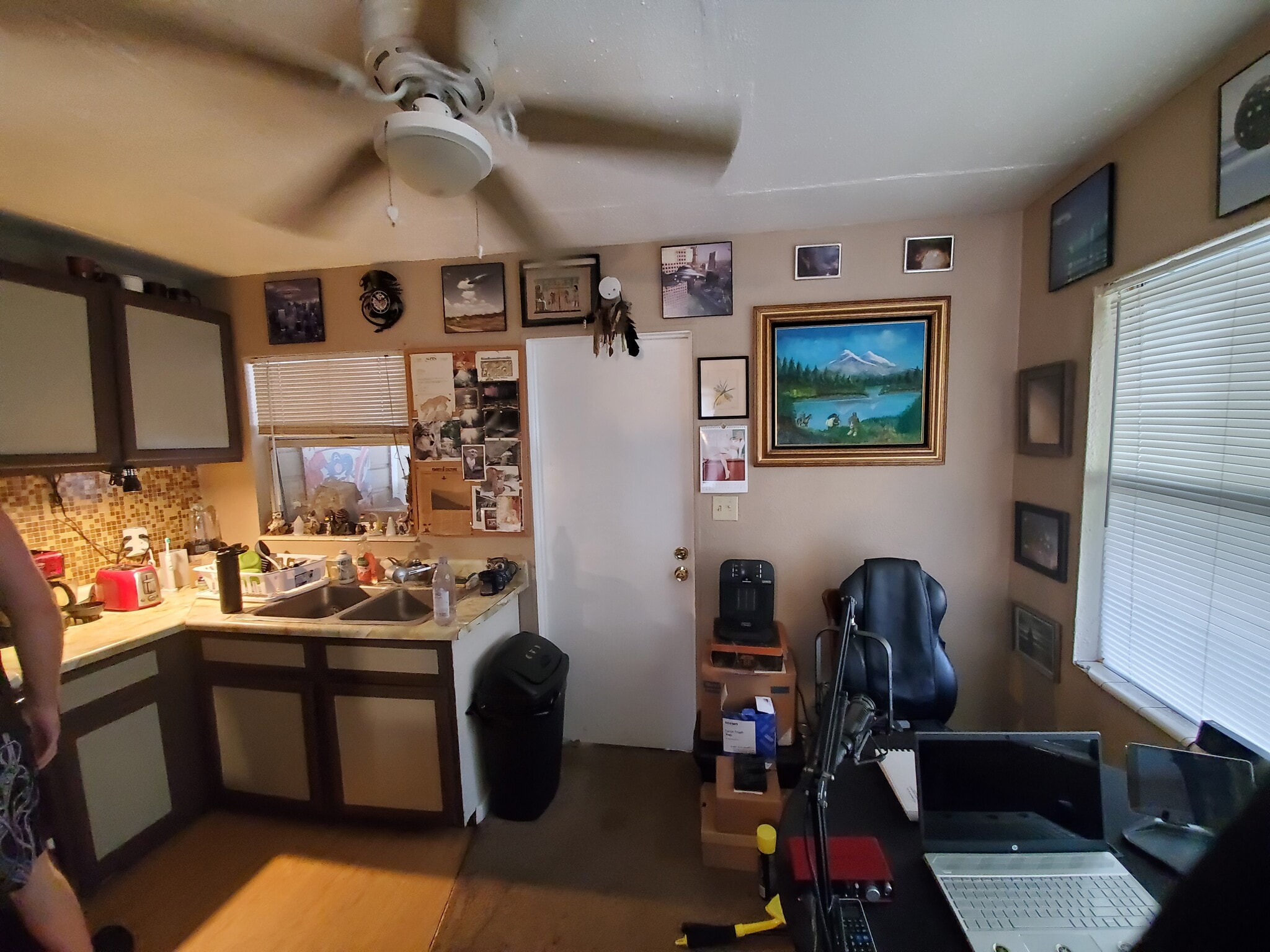 Dining area/ Garage Door - 119 Melody Ln