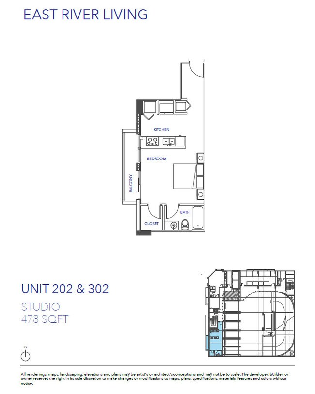 Studio 478 SF - East River Living – Elevated in Little Havana.