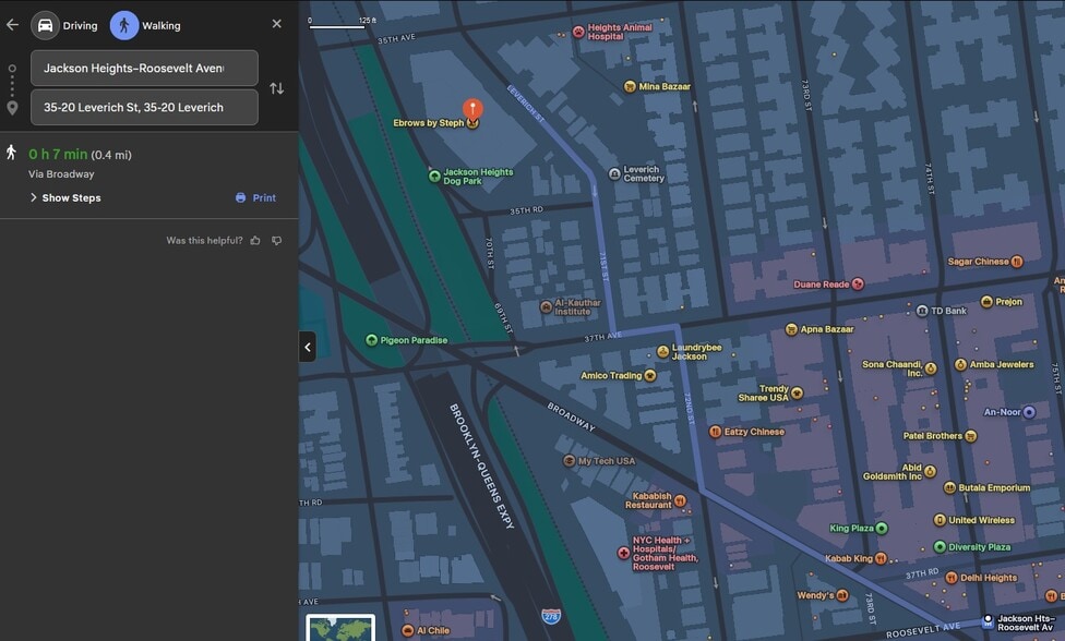 Map to Train Station - 3520 Leverich