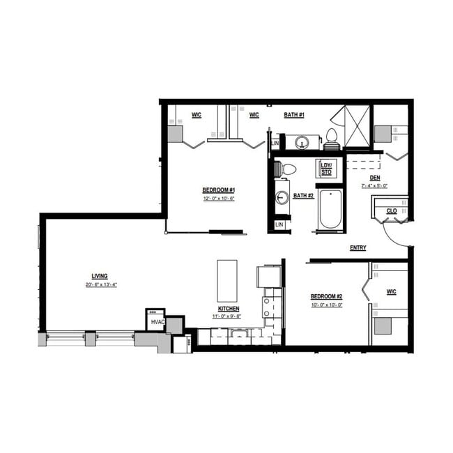 Floorplan - Parisian on Vine Apartments